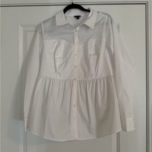 Torrid Classic White Collared Shirt